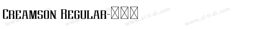 Creamson Regular字体转换